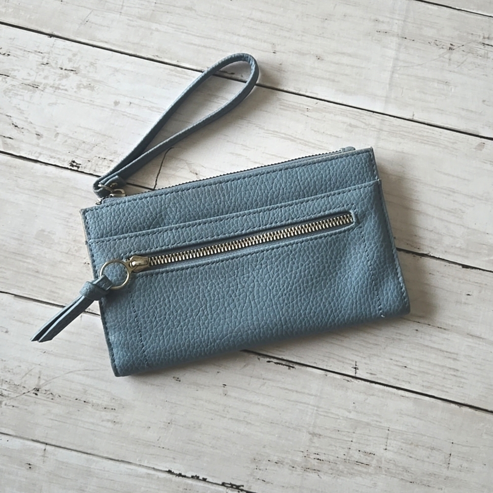 Faux Leather Womens Wallet With Wristlet